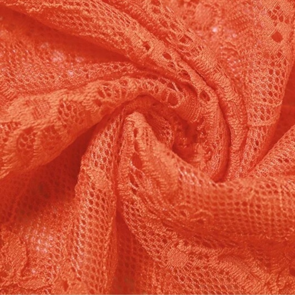 NEW to CASA B💫 Theresa Front-Twist Strapless Lace Maxi Dress in Tangerine - Picture 8 of 15